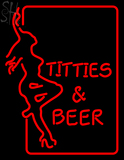 Custom Titties And Beer Girl Logo Neon Sign 1