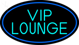 Custom Turquoise Vip Lounge Oval With Blue Border Neon Sign 1