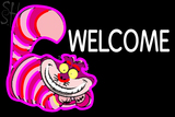 Custom Welcome With Smiley Cat Neon Sign 1