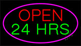 Open 24 Hrs Animated Neon Sign