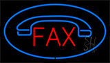 Fax Blue With Logo Neon Sign