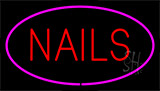 Red Nails Pink Neon Sign