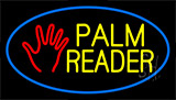 Palm Reader Logo Blue Neon Sign