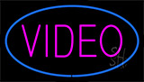 Purple Video Blue Neon Sign