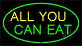 All You Can Eat Green Neon Sign