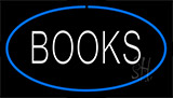 Books Blue Neon Sign