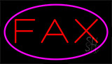Fax Pink Border Neon Sign