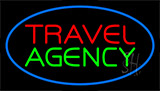 Travel Agency Blue Neon Sign