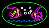 Fish Logo Green Neon Sign