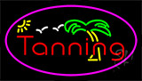 Tanning With Palm Tree Neon Sign