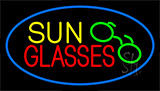 Sun Glasses Blue Neon Sign