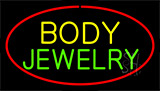Body Jewelry Red Neon Sign