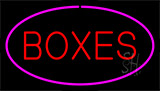 Boxes Purple Neon Sign