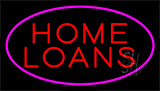 Home Loans Pink Neon Sign