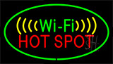 Wifi Hot Spot Green Border Neon Sign