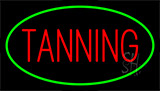 Red Tanning With Green Border Neon Sign