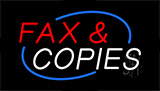 Fax And Copies Animated Neon Sign