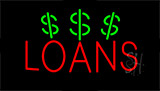Red Loans Dollar Logo Animated Neon Sign