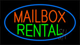 Mailbox Rental Flashing Neon Sign