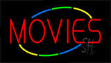 Movies Flashing Neon Sign