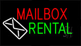 Mailbox Rental Block Flashing Neon Sign