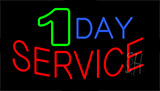 1 Day Service Flashing Neon Sign