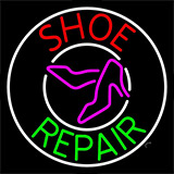 Red Shoe Green Repair With Sandals Neon Sign
