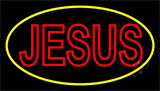 Red Jesus Block Neon Sign