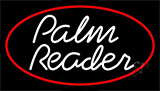 White Cursive Palm Reader Neon Sign