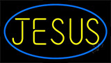 Yellow Jesus Neon Sign