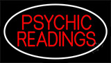 Red Psychic Readings White Border Neon Sign