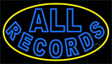 All Records Yellow Border Neon Sign