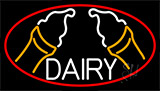 White Dairy With Ice Cream Neon Sign