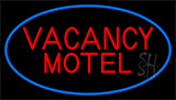 Red Vacancy Motel With Blue Border Neon Sign