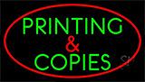 Printing And Copies Neon Sign