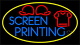 Screen Printing Yellow Neon Sign