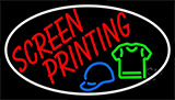 Screen Printing White Neon Sign