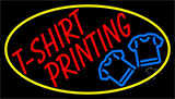 Tshirt Printing Yellow Neon Sign