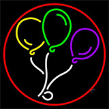 Circle Balloon Logo Neon Sign