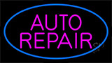 Pink Auto Repair Blue Neon Sign