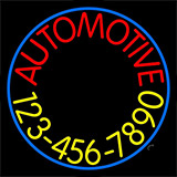 Automotive With Yellow Number Neon Sign