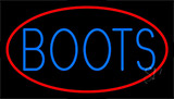 Blue Boots With Red Border Neon Sign