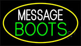 Custom Green Boots With Yellow Border Neon Sign