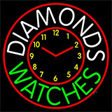 Diamonds Watches Block Neon Sign