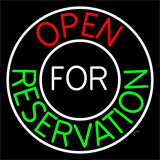 Open For Reservation With Border Neon Sign