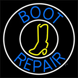 Blue Boot Repair With Logo Neon Sign