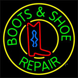 Boots And Shoes Repair With Border Neon Sign