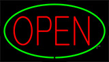 Red Open Green Neon Sign