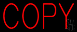 Red Copy Neon Sign