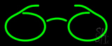 Green Glasses Logo Neon Sign